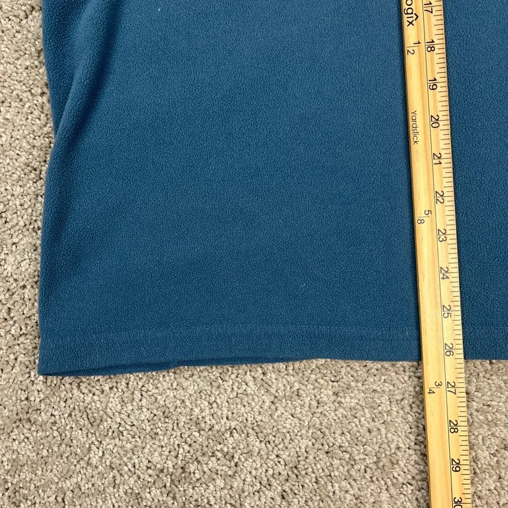 Eddie Bauer Pullover Mens Large Blue Long Sleeve 1/4 Zip Polartec Fleece STAIN